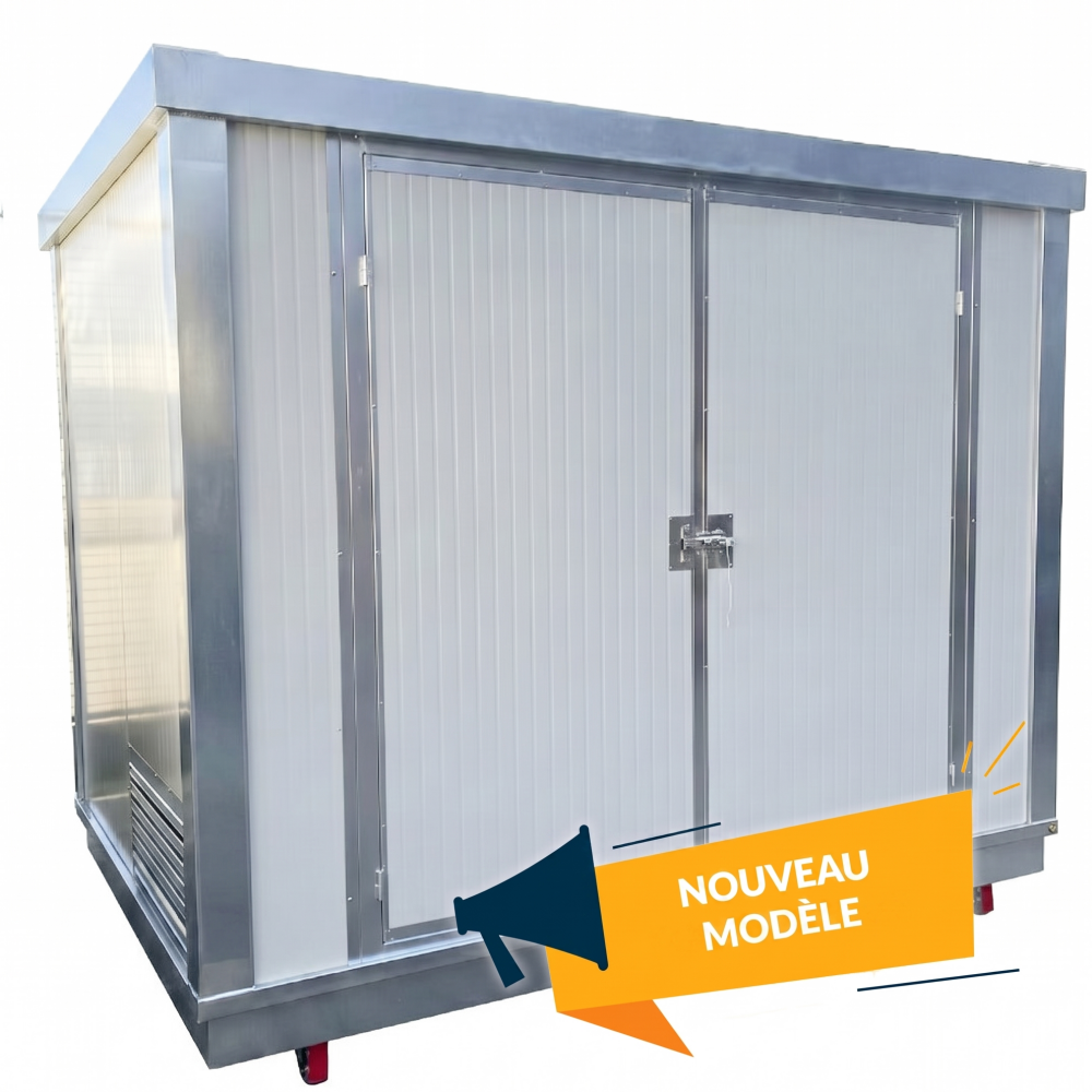 Magasin de stockage phytosanitaire PREMIUM isolé 6 M² - Solution avec électricité et lumières